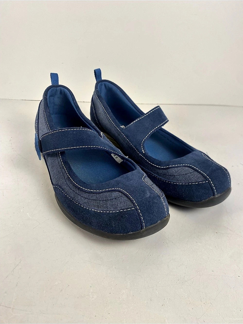 Land's End 380799 Blue Mary Jane Flats Size 10